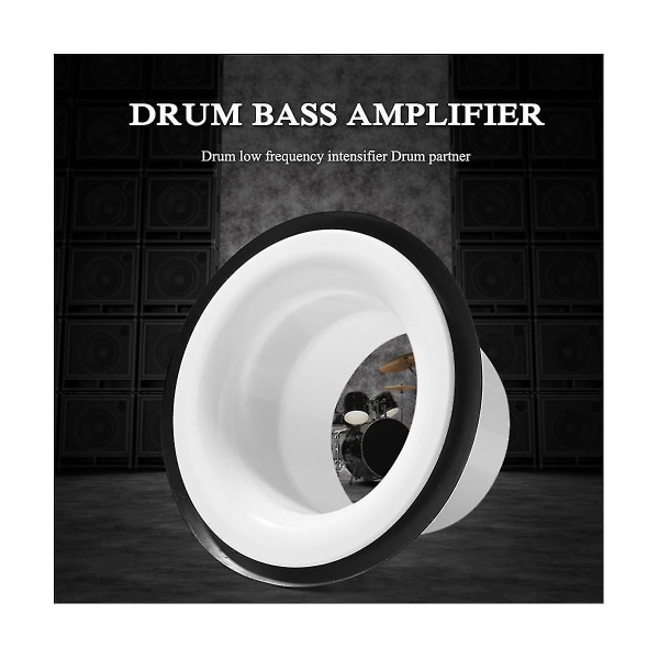 Bass Drum Enhancer Abs Gummi Bass Drum Kick Enhancer Med Svart Port Hull Beskytter, Mic Hull Tromme