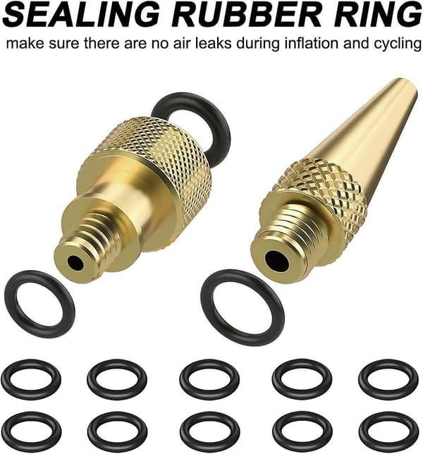 24-pack Brass Cykelpump Adapter Set - Ventil Adaptor Konverteringskit