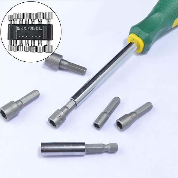 14 deler/sett elektrisk skrutrekker socket sett sett 5 til 12mm mutter