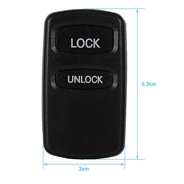 Fjernbetjening til bil med 2 knapper, nøgleskal, cover, etui til Mitsubishi Eclipse Lancer Outlander 2 knapper