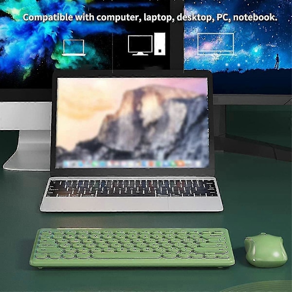 Trådlöst tangentbord och mus-kombination Ultra Slim Ergonomisk USB-tangentbord och mus-kombination Tysta tangenter Energisparande kit för Windows-dator Skrivbord Botao