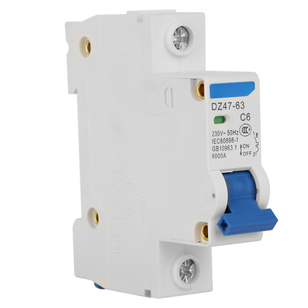 1p Miniature Circuit Breaker til små kraftværker Dz47-63 230v 6a