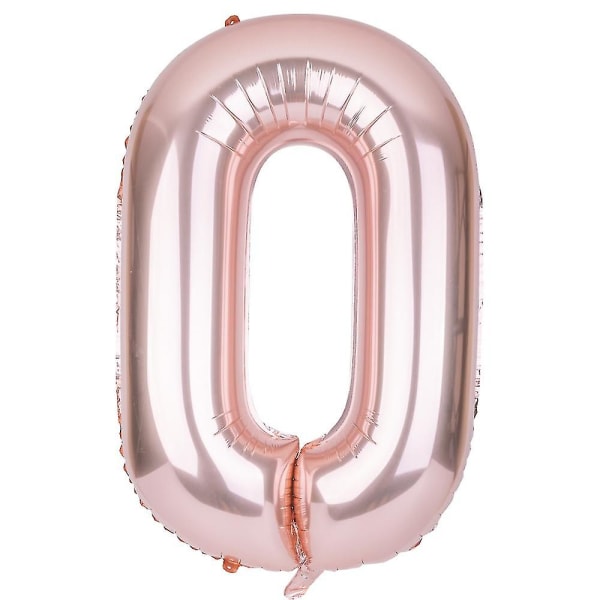 40 tommer roseguld kæmpe nummerballon til fødselsdags- og jubilæumsdekoration