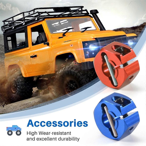 4 st Aluminium 6mm Tjockleks Hjul Hex 12mm Drivhjul med Stift Skruvar för RC Bil Crawler Trucks Slash