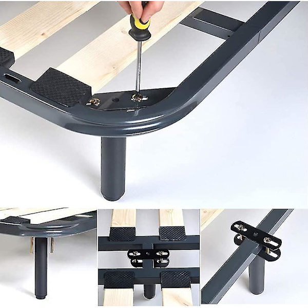 2 stk. Metal Justerbar Højde Center Støtteben Til Seng Ramme, Seng Og Sofa Møbler Kabinet Fod Ben Fødder Støtte Heavy Duty, Platform Seng Ramme Re
