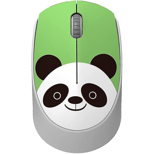 Tecknad djurformad trådlös mus - trådlös optisk tyst klickmus, grön