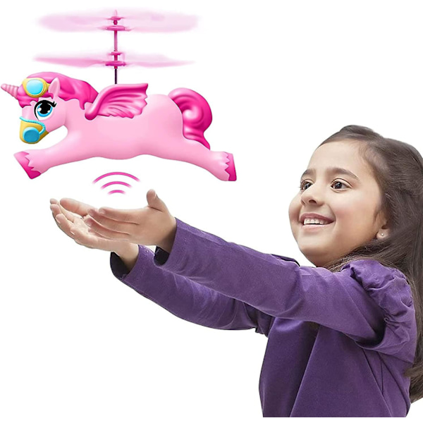 Nye Flyvende Fe-Helikopter Legetøj Gaver Til Børn I Alderen 6 7 8 9 -14 År, Rc Flyvende Bold Legetøj Håndstyret Drone (Flyvende Fe Enhjørning)