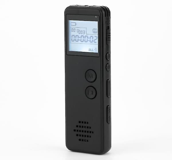 Mini bærbar digital opptaker, Mp3-spiller lydopptaksutstyr (svart)