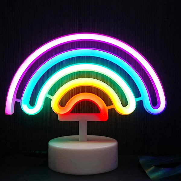 Regnbue Neon Skilt Regnbue Neon Nattelys