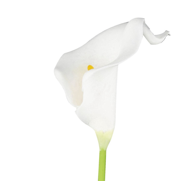 Calla Brudbröllopsbukett 10 Huvud Latex Real Touch Kc51 Vit