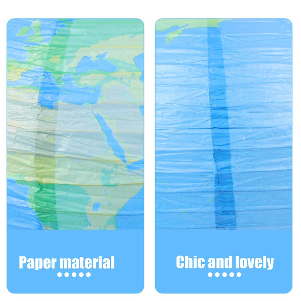 3 kpl Maan muotoisia paperilyhtyjä Suuri paperilyhty Tee itse maapallo Paperinen lyhtyjuhlasisustus