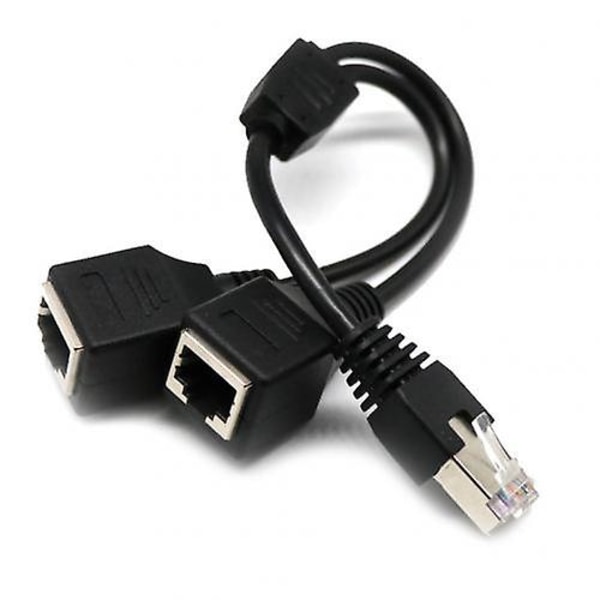 RJ45 Ethernet -jakaja 1 uros - 2 naaras LAN-verkko