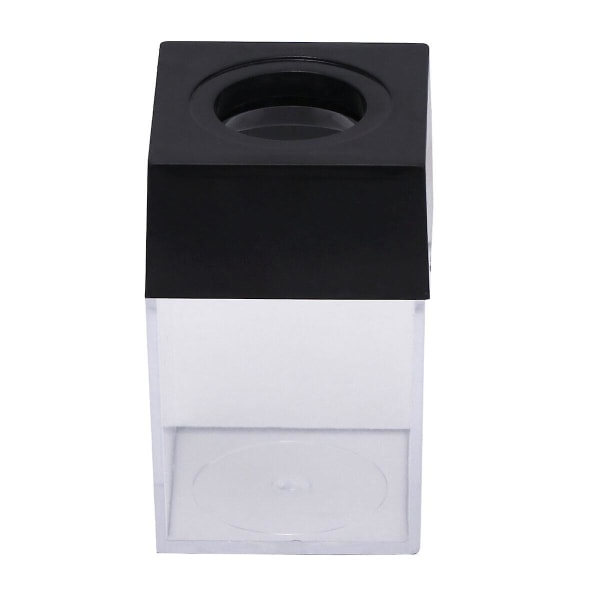Magnetisk papirclips opbevaringsboks Kreativ papirclipsholder Kontor skrivebord papirclips dispenser (sort)