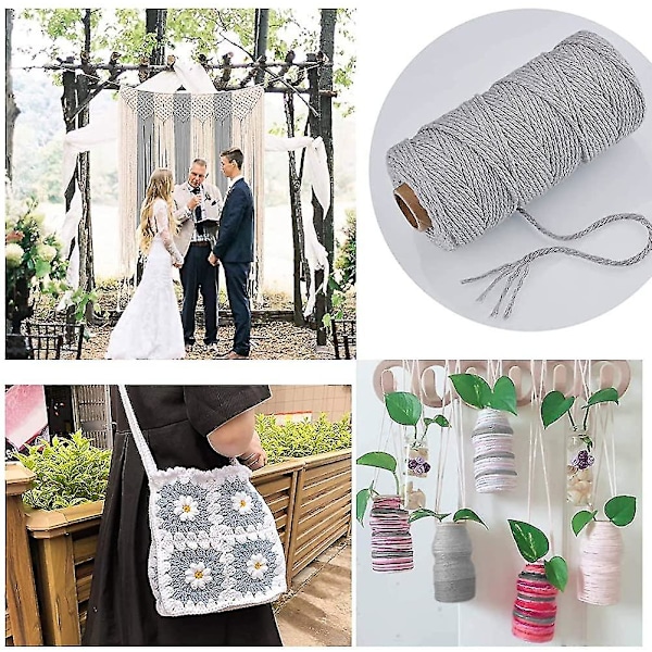 Macrame Bomullsgarn 3mm X 200m Macrame Rep Macrame Snöre Bomullsrep.för Dröm
