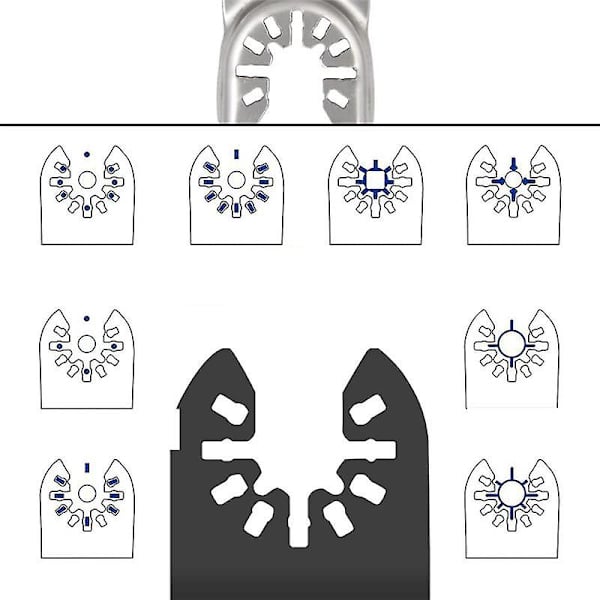 130-dels Slipande Pad-set för Oscillerande Verktyg, 5 Finger Slipande Pads, 125 Slipande Papper, för Ytor