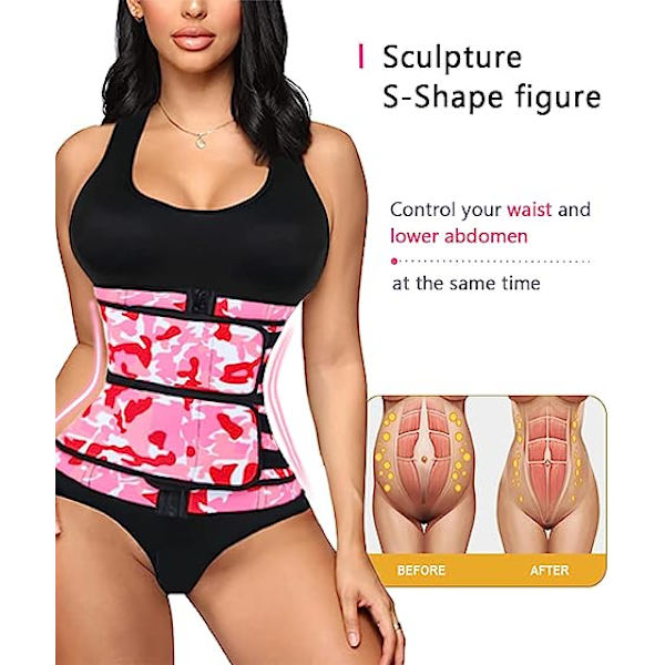 Lynlås Taljetræner Korset til Kvinder Hverdagstræning Body Shaper Cincher Sved Plus Størrelse 4XL