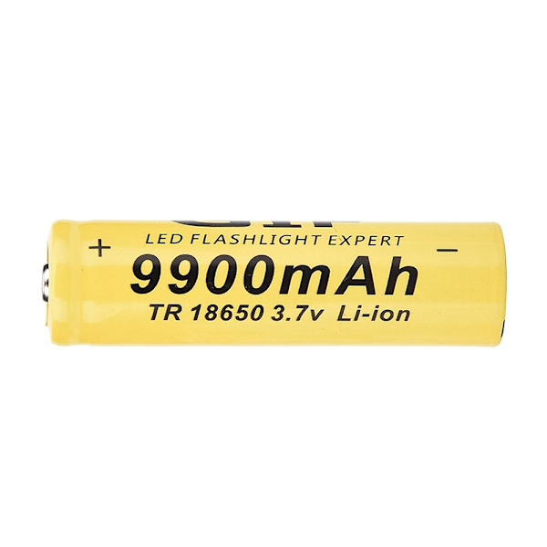 Gif 9900mah 18650 Genopladeligt Batteri Gul Lommelygte Batteri Stor Kapacitet