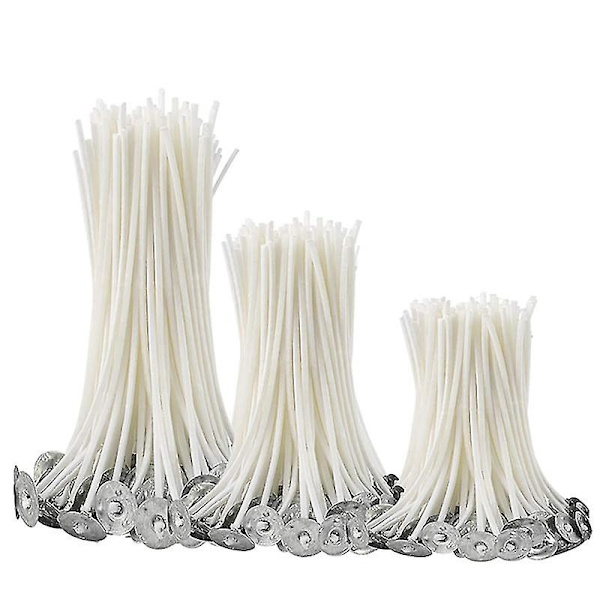100 st/förpackning Bomullsveke för ljus, flamlös, rökfri, för ljustillverkning, födelsedagsfest, juldekoration, 9/15/20 cm 9cm