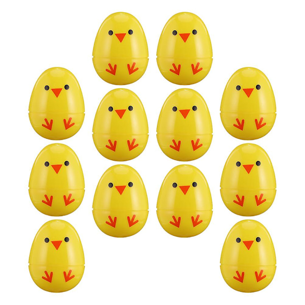 12 stk Hvite Plast Egg Klar Fyllbare Egg Fyllbare Påske Egg Påske Egg Dekorasjon Plast Påske Egg