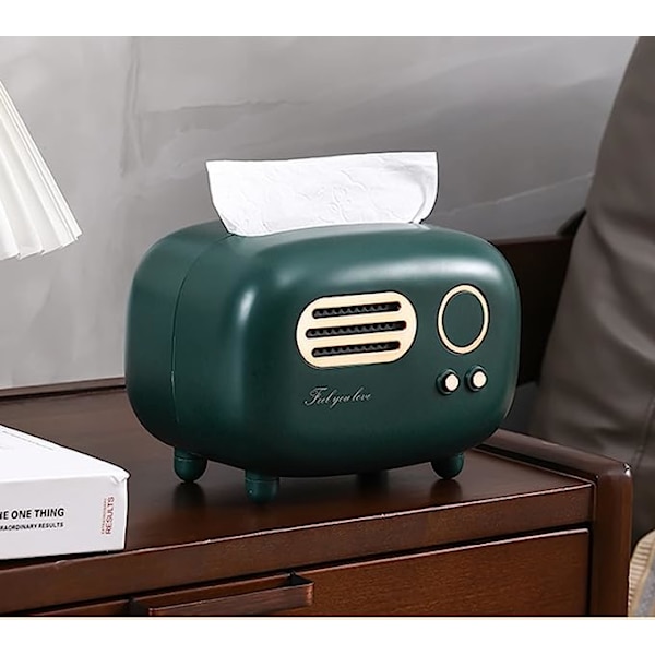 Kreativ servettbehållare vardagsrum lätt lyx hem matsal papper låda fjärrkontroll C small green