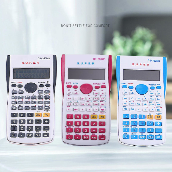 Kannettava opiskelijan tieteellinen laskin 2 rivin näyttö 240 toimintoa elektroninen Pink