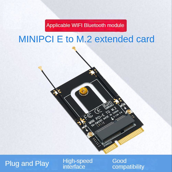 M.2 Ngff til Mini Pci-e Adapter Converter Utvidelseskort M2 Key Ngff E Grensesnitt For M2 Wireless Blu