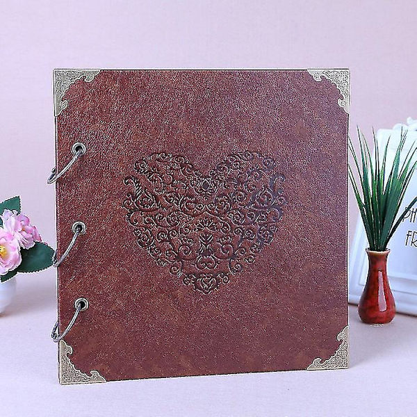 Häävieraiden albumi Scrapbook Vintage synteettinen nahka Personoitu Scrapbook valmistumiseen Loma joulu Diy Muistoalbumi vauvalle äidille isälle pe
