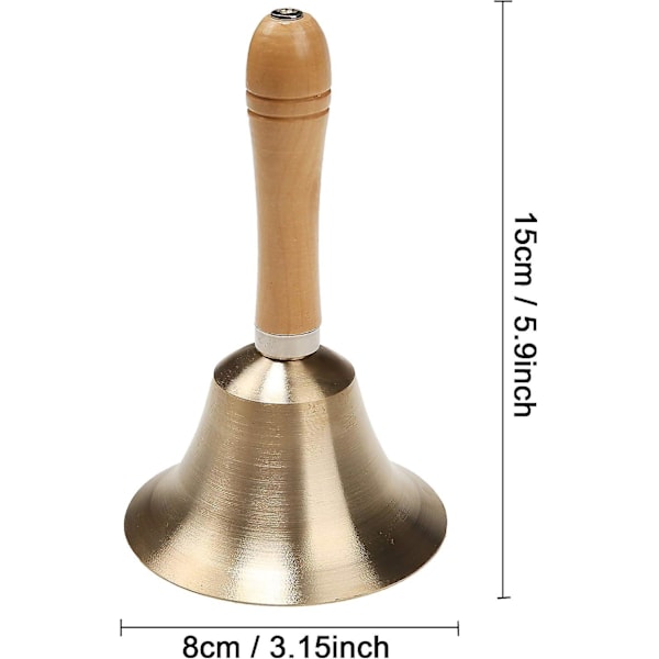 Solid Messing Håndklokke