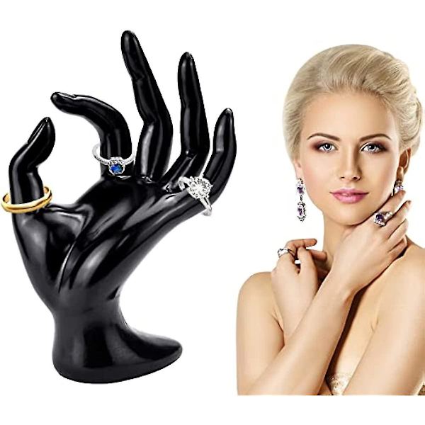Hand Smycken Displayhållare, Svart Ringhållare Hand Display Ok Form Mannequin Hand Armband Ringhållare Armband Smycken Stativhållare För Visning