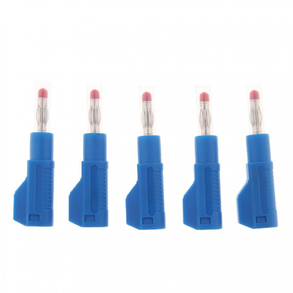 5 stk 4mm bananplugg for testprober instrument instrument meter kontakt rød