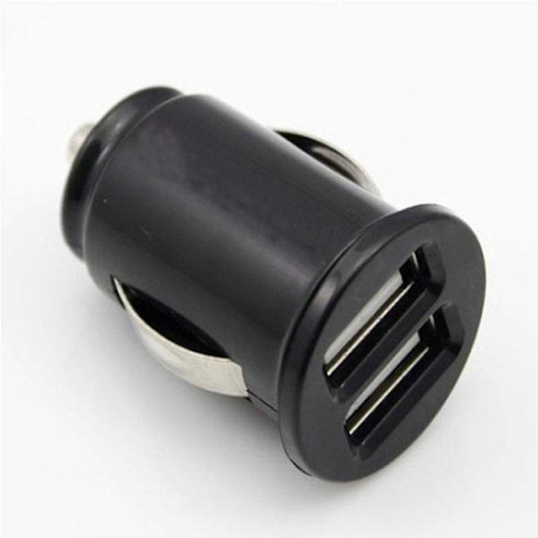 Dobbelt USB-port billader til bil, 12V 2A cigaretstikadapter med spændingsdisplay, LCD-skærm, USB-strømadapter
