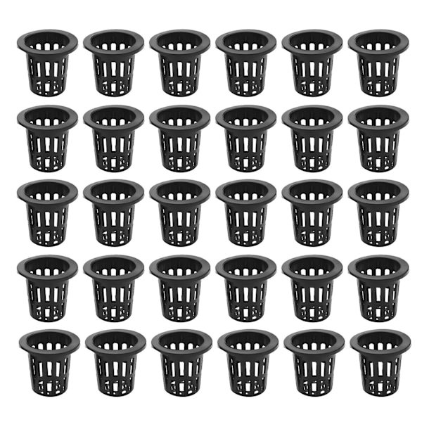 100 stk. 2,36 tommer netkopper med slidset mesh bred læbe filter plante netpot spand kurv til hydroponisk