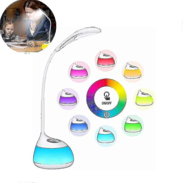 Barnes skrivebordslampe dimbar leselampe USB-lading