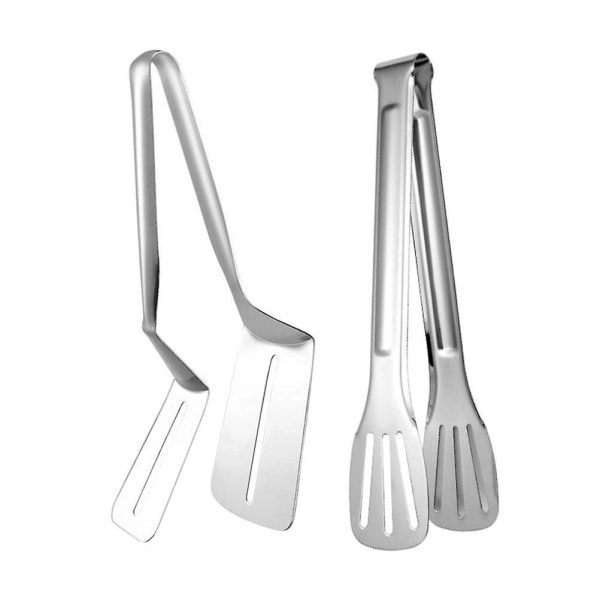 2 st Pancake Turner Spatel Double Grip Spatel Multifunktionell vändspatel Fried Steak Clamp