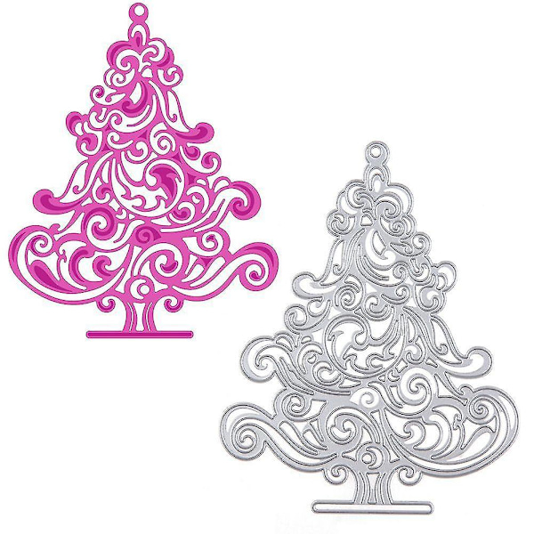 Julgran Prägling Skär Stencil Mallar Mögel Fo