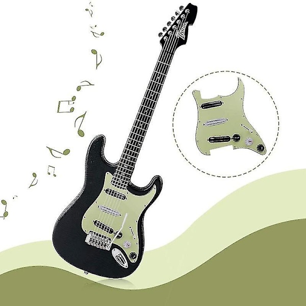 Sss 11-håls Strat Elektrisk Gitarr Laddad Pickguard Prewired