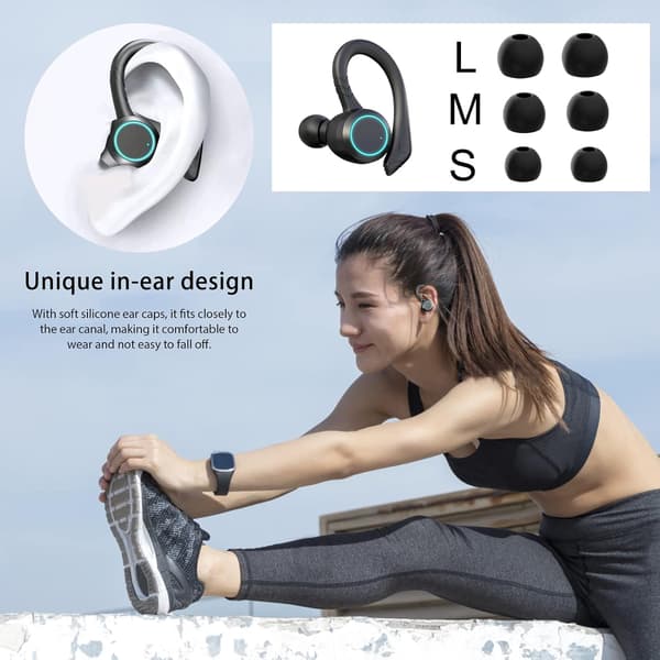 Bluetooth-hörlurar True Wireless Earbuds med laddningsfodral