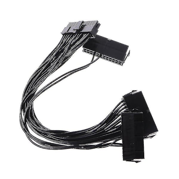 24-pins 20+4-pins Dobbelt PSU ATX Strømforsyningsadapterkabel til Synkron Start Mining