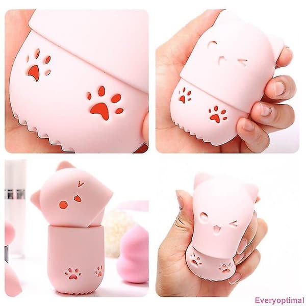 Hot Face Powder Puff Holder Sponge Box Makeup Egg Drying Case Portable Soft