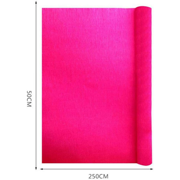 Kreppapper Färgat papper Bukett Presentpapper för Blomsterhandlare Buketter DIY Inslagning 50*250cm ljusgul 1 st yellow