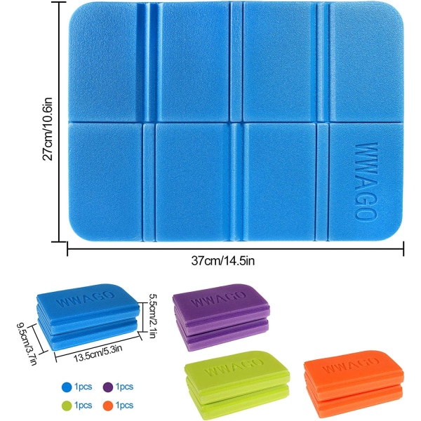 Fällbar Sittdyna, 4-pack Utomhus Vandringsdyna