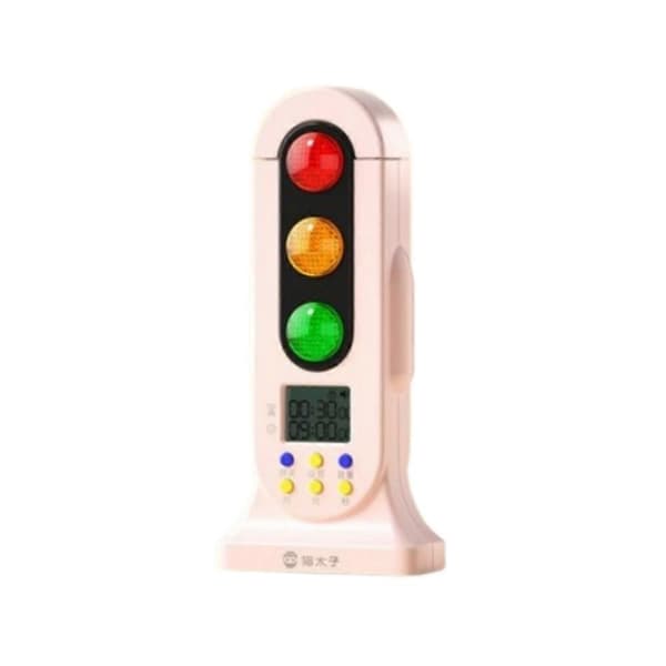 Trafiklys Visuel Audio Digital Timer LCD-display til Børn Klasseværelse Hjem Køkken Spil Nedtællingstimer Visuel Timer Pink