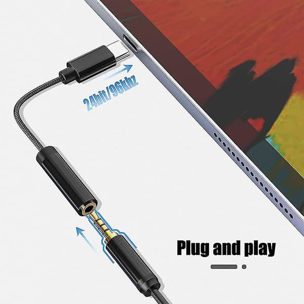 3,5 mm Trs til Trrs mikrofon Sc7 kabel + Type C han til 3,5 hun adapter