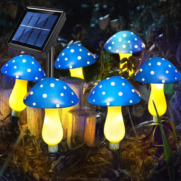 6 stk/sett Solsopplys Fairy String Lights RØD blue colored lights