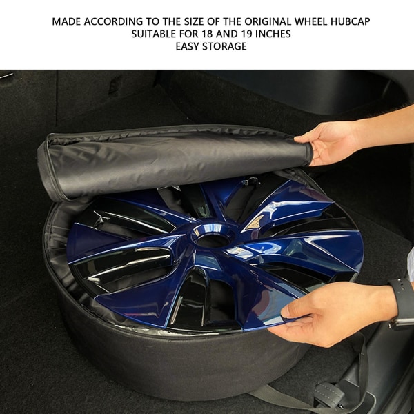 Hjuldæksel Opbevaring Bæretaske Oxford Stof Hjulnavkapsel Wrap Fælg Beskyttelse Taske Udskiftning Til Tesla Model 3 Y