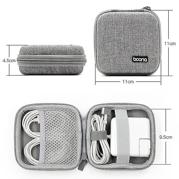 Bärbar Hörlursförvaringsväska Hårdskaligt Digitala Gadgets-fodral Eva Bluetooth-väska Datakabel Mac-laddare U-disk Skyddande fodral