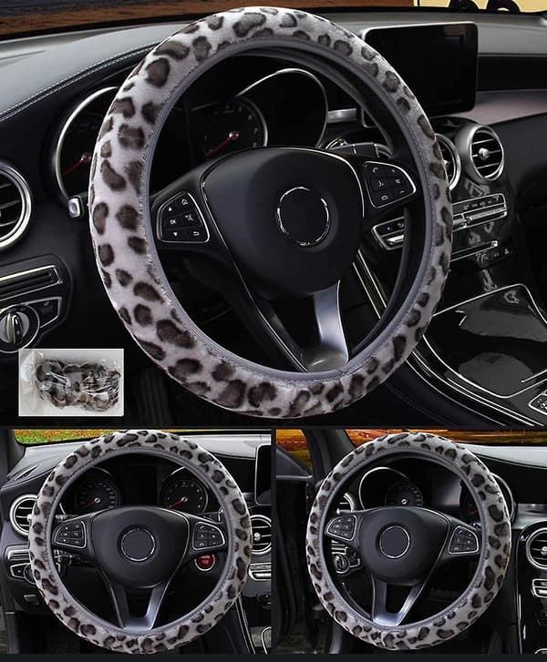 Leopard Myk Pluss Rattskinn Deksel Myk Pluss Varm Vinter Universal 38cm