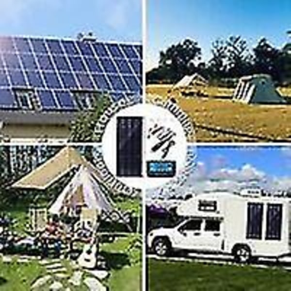 300w 12v aurinkopaneeli, aurinkopaneelisarja, 60a aurinkolatausohjaimen laturisarja matkailuautoihin, huviveneisiin, ulkokäyttöön, puutarhaan, valaistukseen
