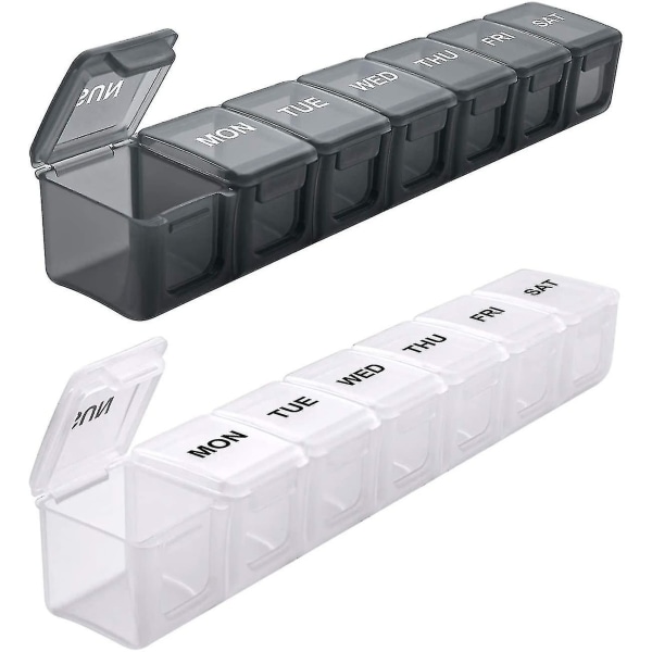 Extra Large Weekly Pill Organizer 2 Pcs, Sukuos Xl Daily Pill Cases