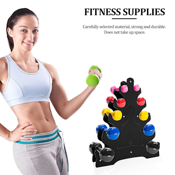 Dumbbell Stativ, Trekant og Stort Blad 5-lags Dumbbell Opbevaring Vægtstativ Multilevel Håndvægt Tårn Stativ